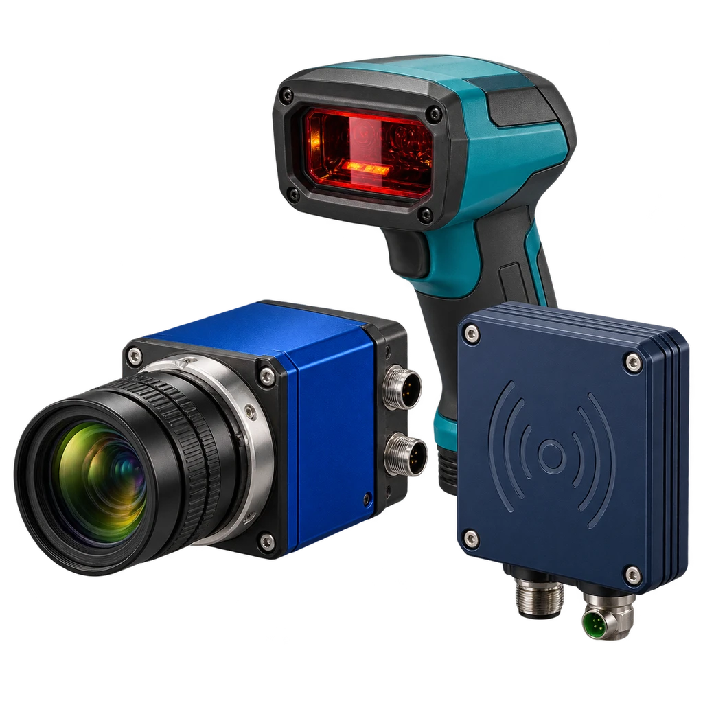 Industrial barcode scanner and RFID identification reader